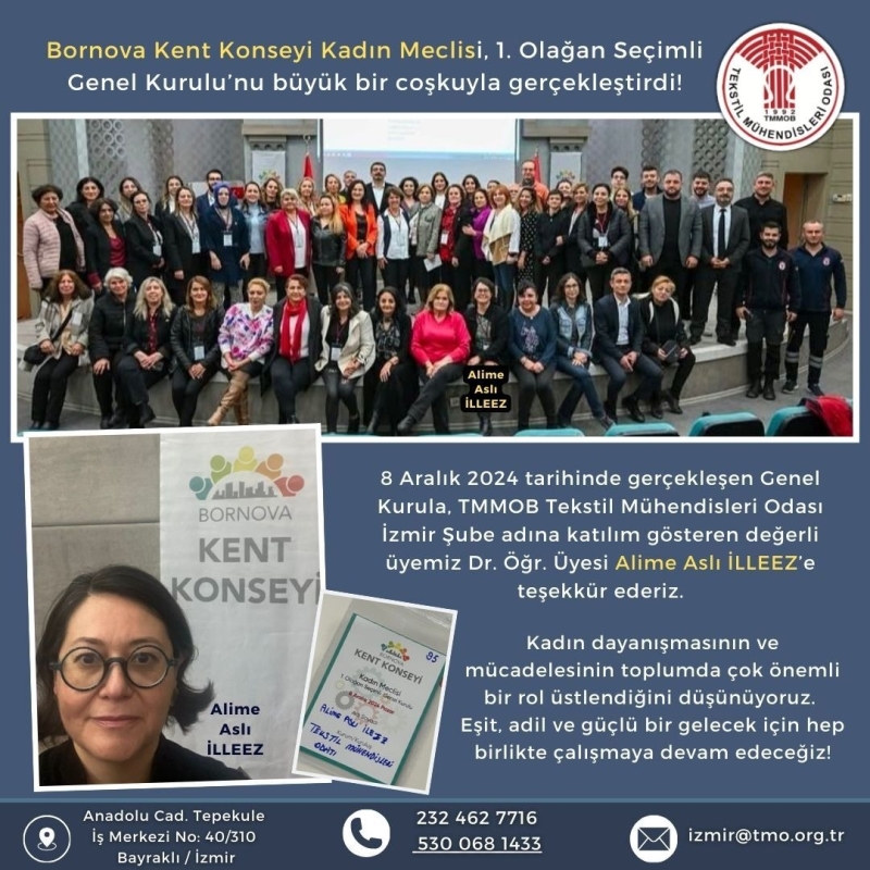 BORNOVA KENT KONSEYİ KADIN MECLİSİ, 1. OLAĞAN SEÇİMLİ GENEL KURULUNA KATILDIK 